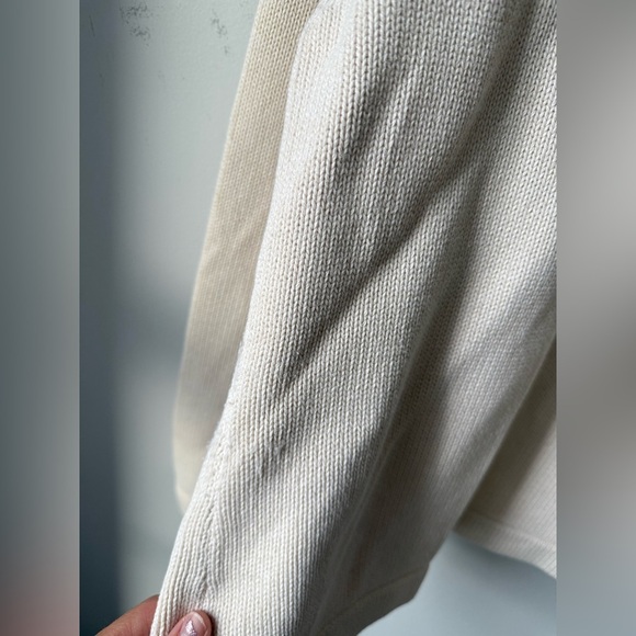VTG Liz Claiborne Sweater Button Down Cardigan Cream Beige Knit Size S M - Picture 8 of 9